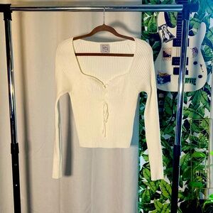 Sweetheart Neckline Sweater